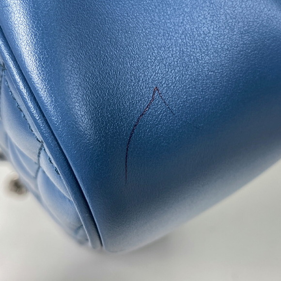 Gucci GG Marmont Chain Shoulder Bag Quilted Leather Blue - Picture 3 of 7